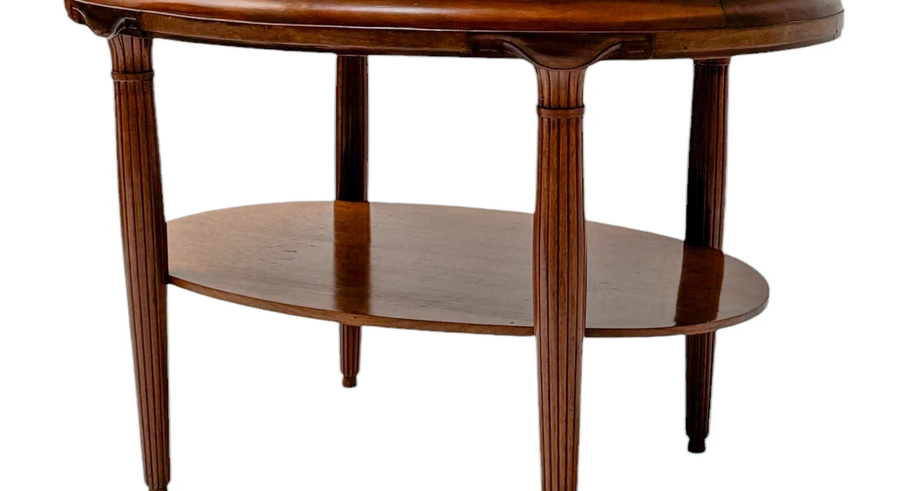 French Art Deco Walnut Center Table, 1930s